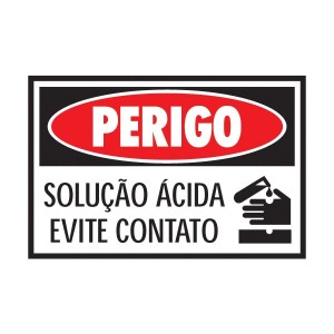 Perigo - Placa preventiva com pictograma