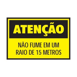 Placa de Atenção - Cor predominante amarela