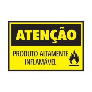 Placa de Atenção com pictograma - Cor predominante amarela