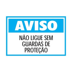 Placa de Aviso, cor azul