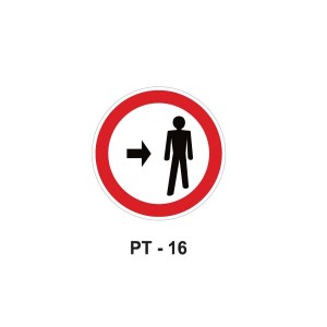 Pedestre, ande pela direita