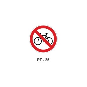 Proibido trânsito de bicicletas