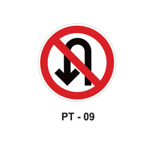 Placa Proibido Retornar à esquerda