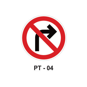 Placa Proibido Virar a direita