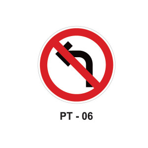 Placa Proibido virar a Esquerda