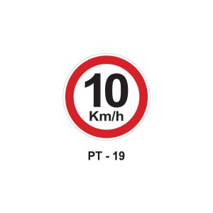 Velocidade máxima permitida - 10km/h