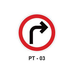 Placa Vire a direita