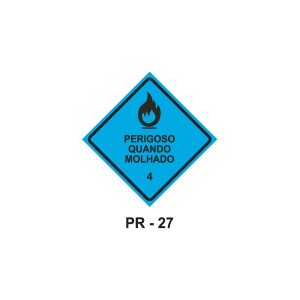 Placa Perigoso quando molhado