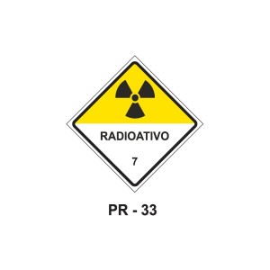 Placa Risco Radioativo 7