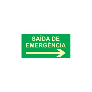 Placa de Saída de Emergência à Direita