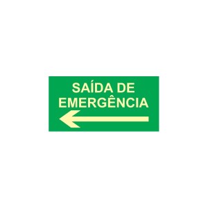 Placa de Saída de Emergência à Esquerda