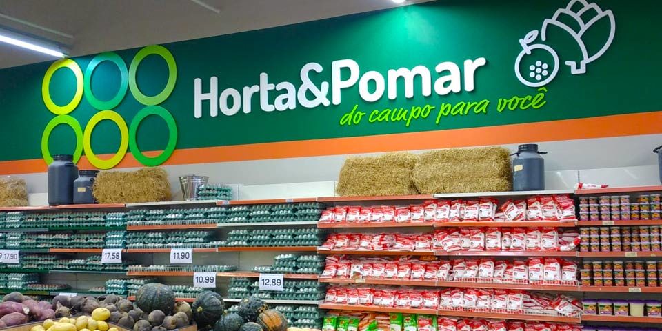 Letra Caixa Sinalização supermercado