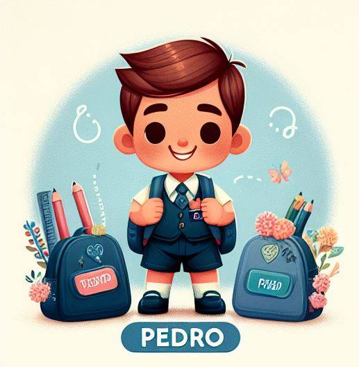 Pedro etiquetas escolares - aluno aplicado